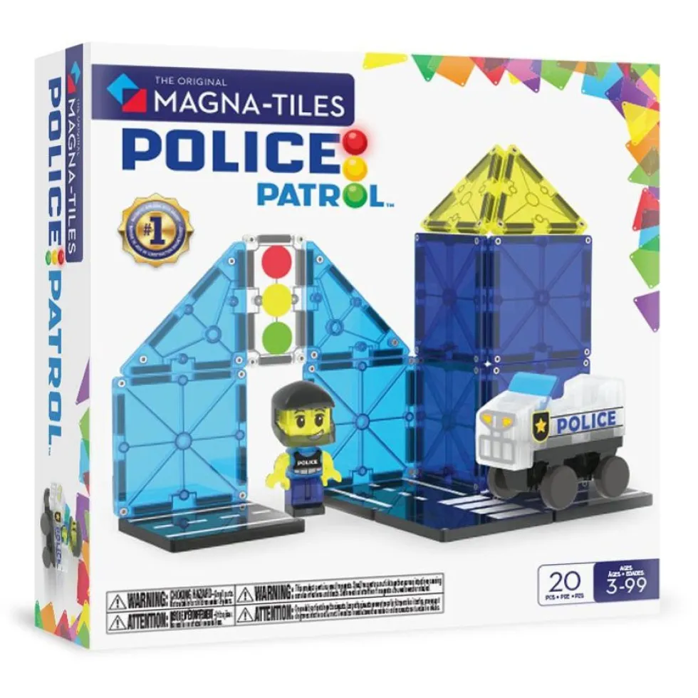 Magna-Tiles Politipatrulje, 20 Dele