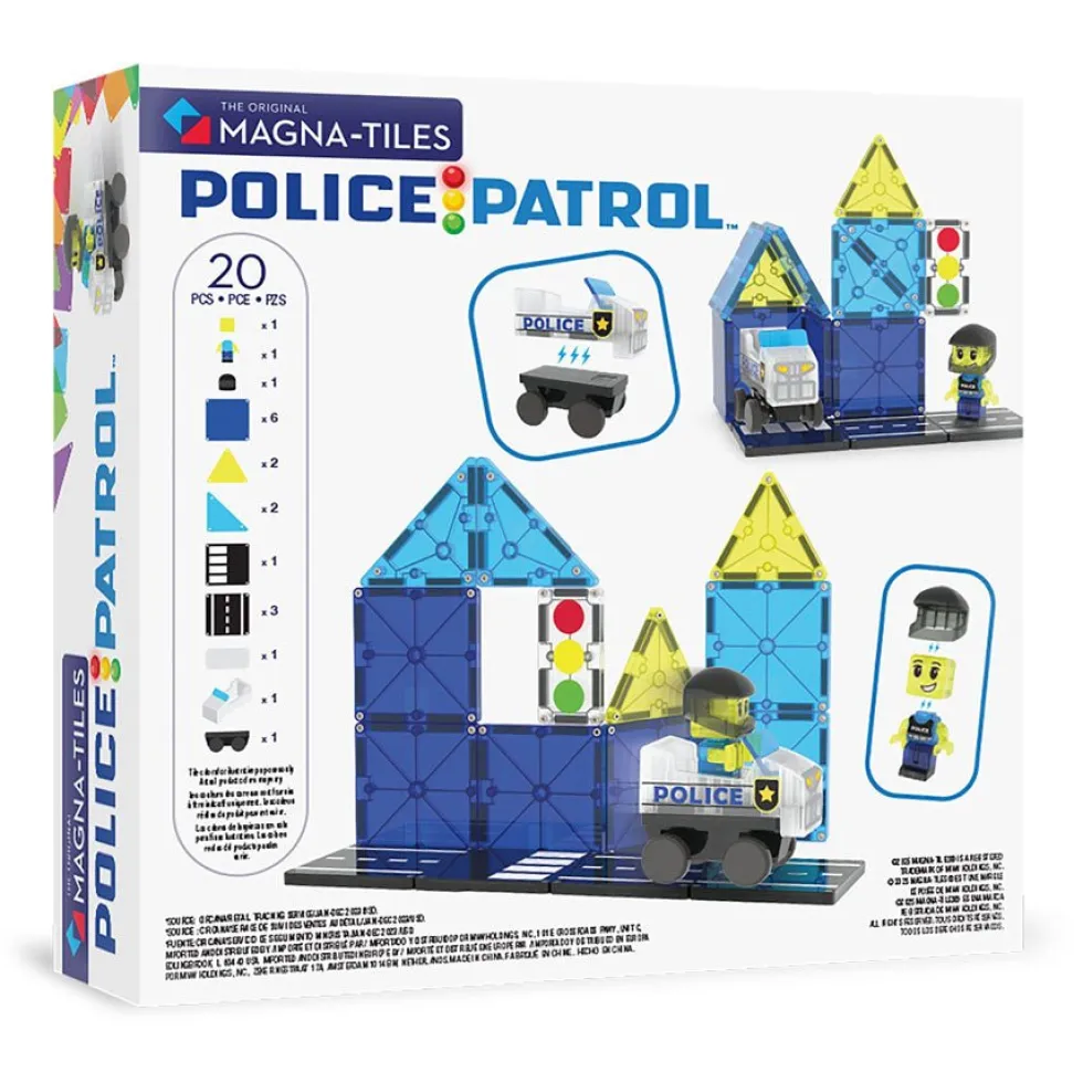 Magna-Tiles Politipatrulje, 20 Dele