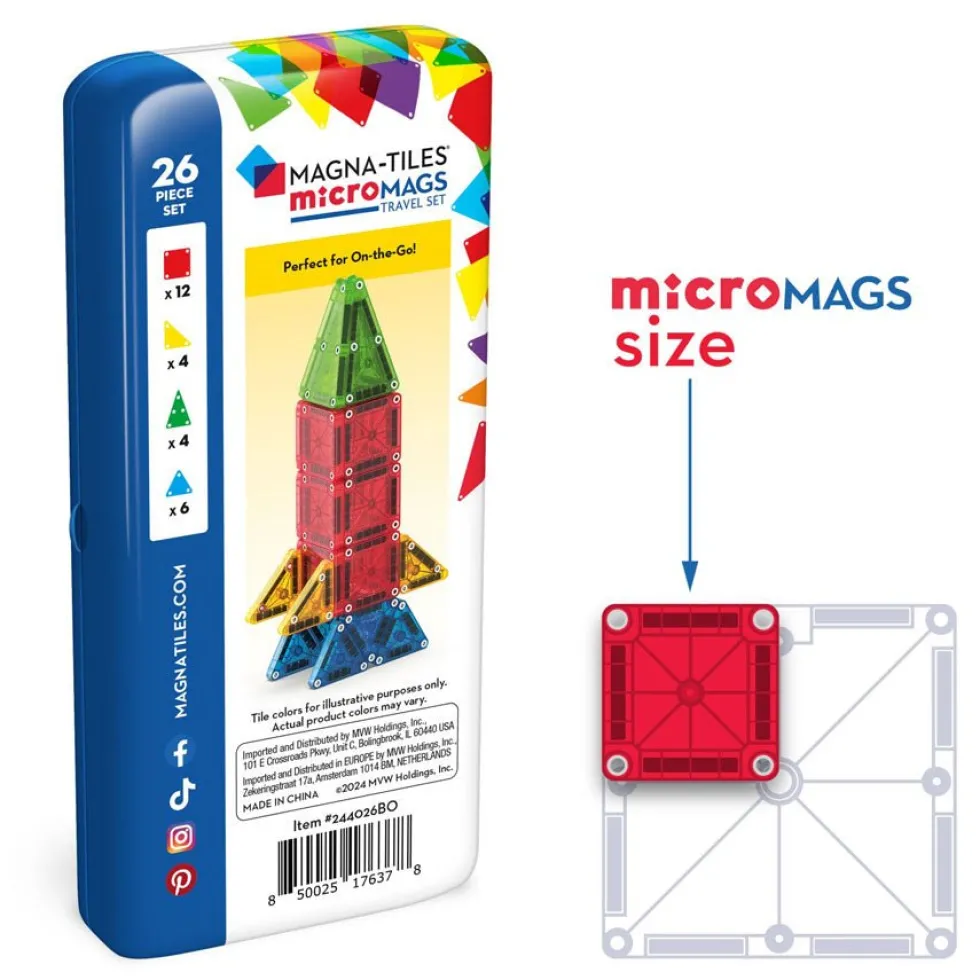 Magnetisk microMAGS Rejsesæt (26 Dele)