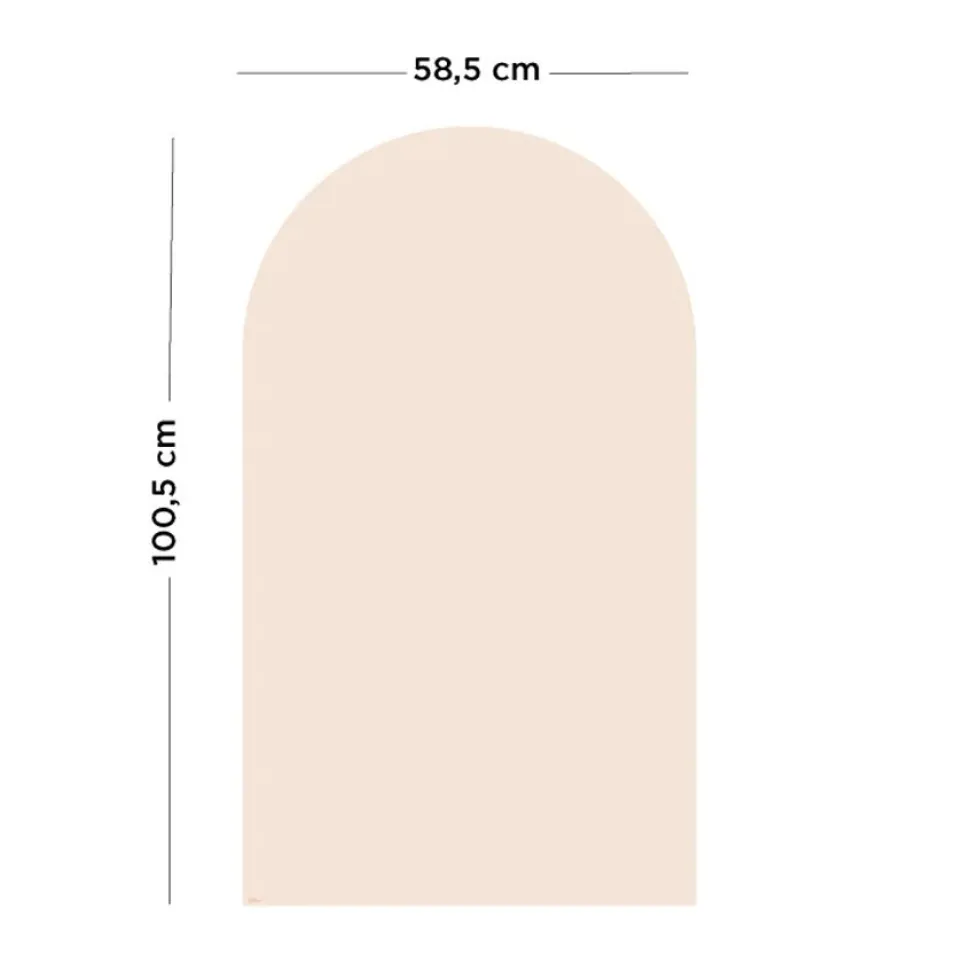 Magnetisk Tavle Med Rund Top i Rosa Beige (100 x 58 cm)