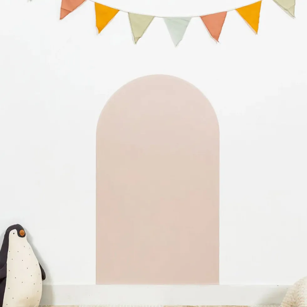 Magnetisk Tavle Med Rund Top i Rosa Beige (100 x 58 cm)