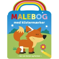 Malebog med håndtag og klistermærker, Ræv
