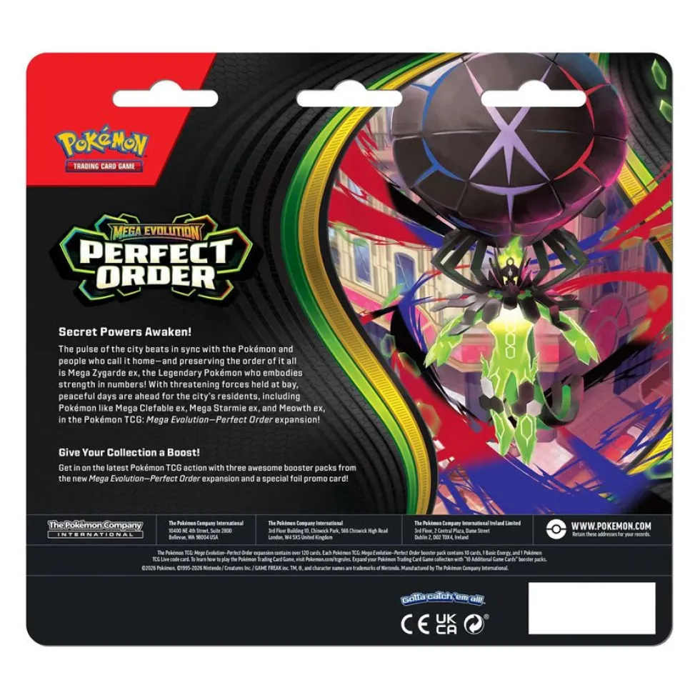 Mega Evolution 3-Pak Blister ME03, Perfect Order