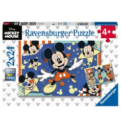Mickey Mouse puslespil 2-i-1, 24 brikker