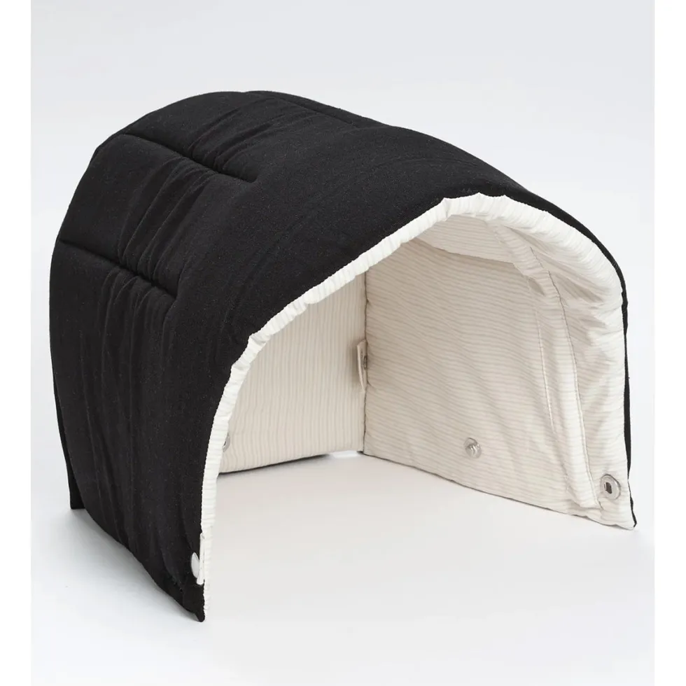 Multifunktionel Kaleche Til Babylift i Black med Cream Solid Striber