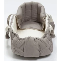 Multifunktionel Kaleche Til Babylift i Dark Grey med Cream Solid Striber