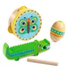 Musiksæt med Tamburin, Maracas og Guiro