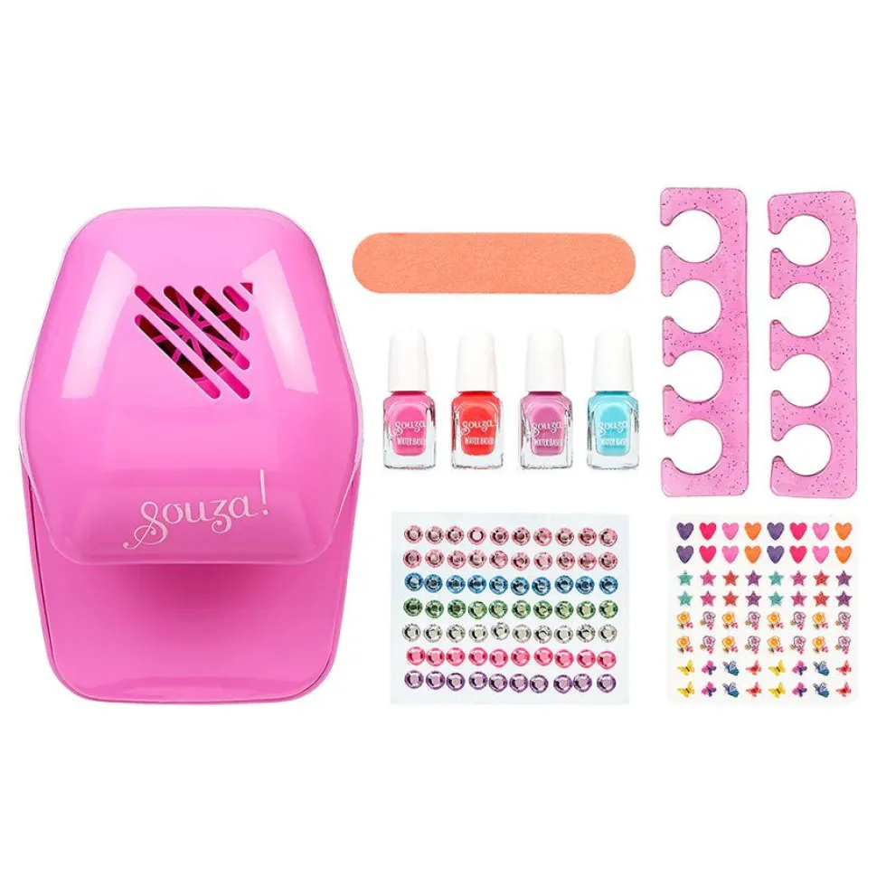 Negletørrer Med Neglelak Og Accessories