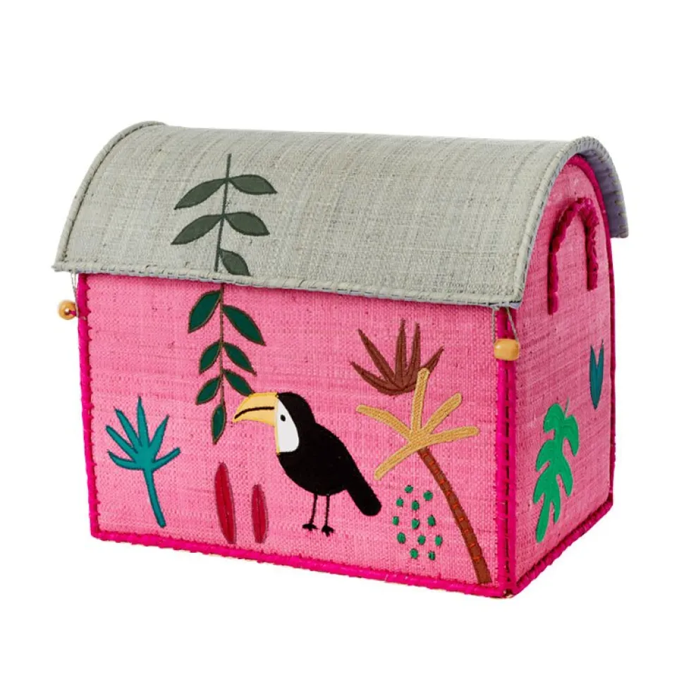 Opbevaringskurv Jungle Pink (lille)