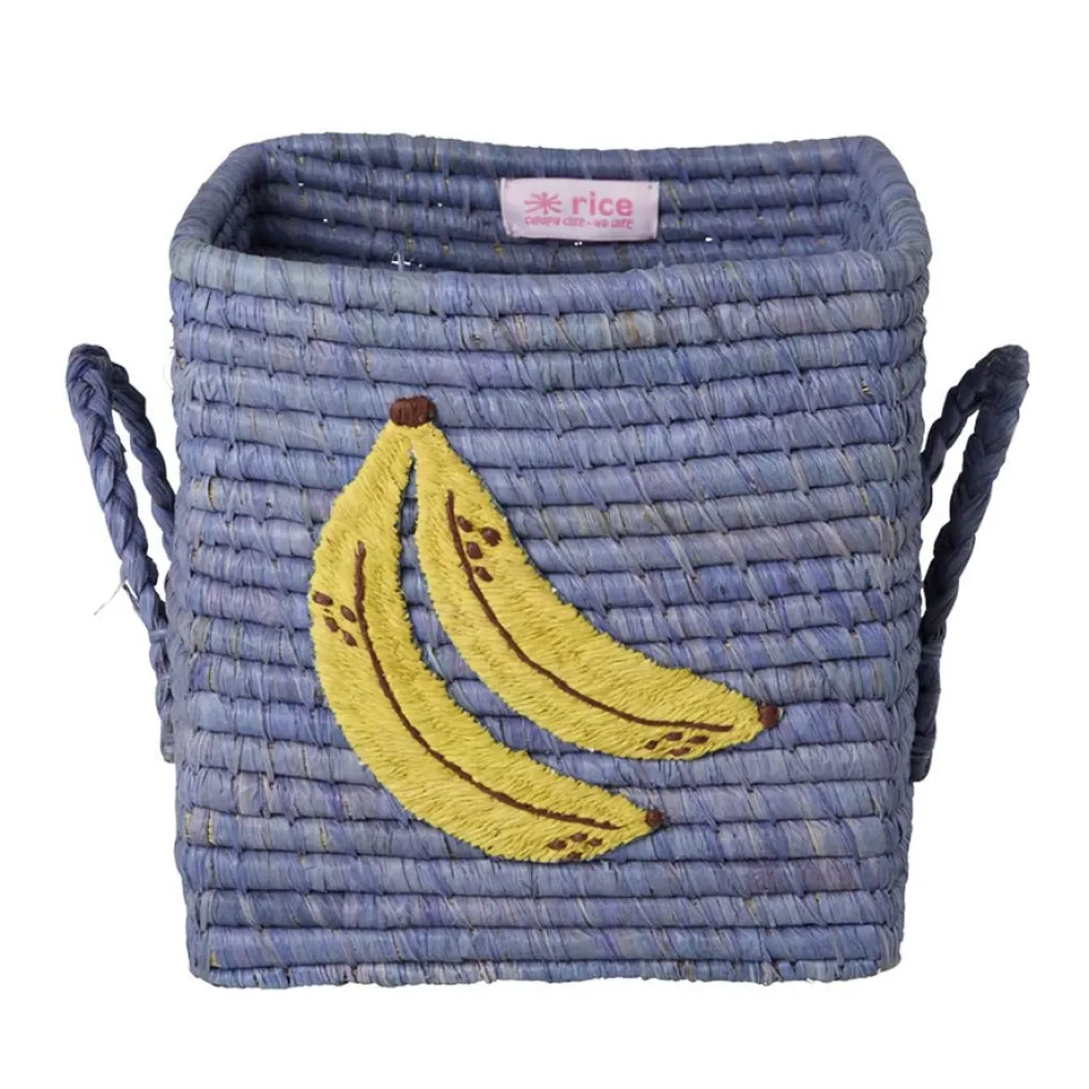 Opbevaringskurv Med Big Banana Broderi Og Håndtag (small)