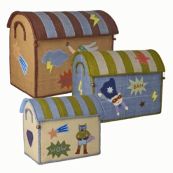 Opbevaringskurv med Hero i Blå i Mellem