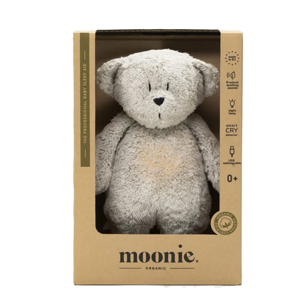 2.0 Organic Humming Bjørn Med Lampe Gray