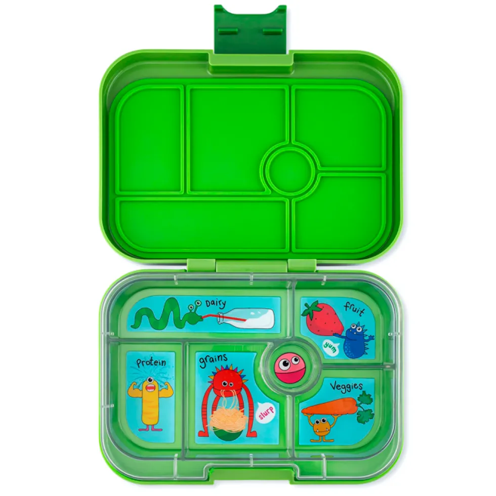 Original Madkasse M 6 Rum Matcha Green Funny Monsters Tray