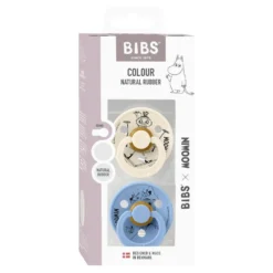 2-Pak BIBS X Mumi Mymlen Colour Sut Ivory/Sky Blue (Str 2)