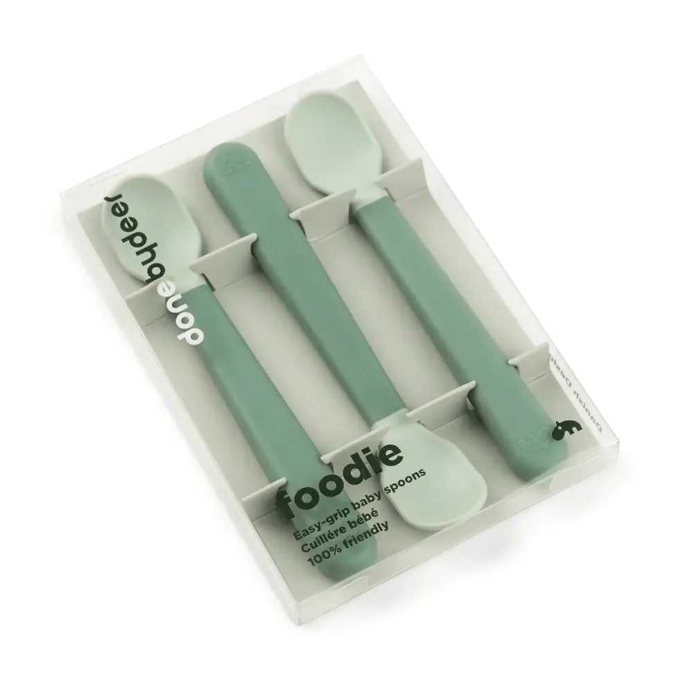 3-Pak Foodie Easy-Grib Baby Ske Green