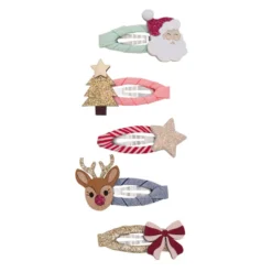 5-Pak Hårspænder Mini Christmas