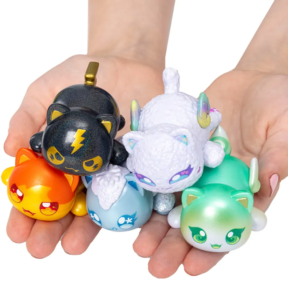 5-Pak Mystery Meemeow Elemental Figurer