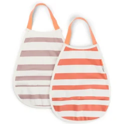 2- Pak Pull-Over Hagesmæk Striber Papaya/Powder