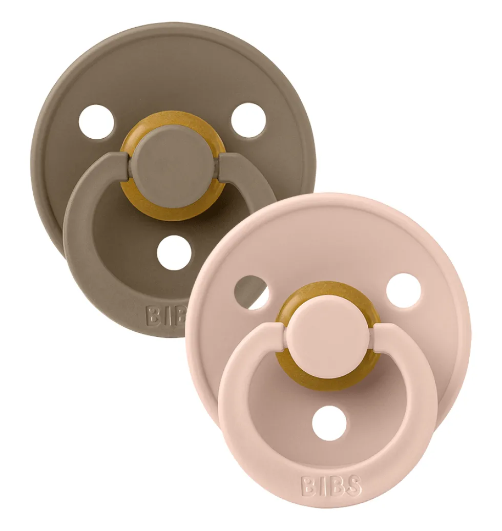 2-Pak Rund Sut Dark Oak/Blush (str 2)