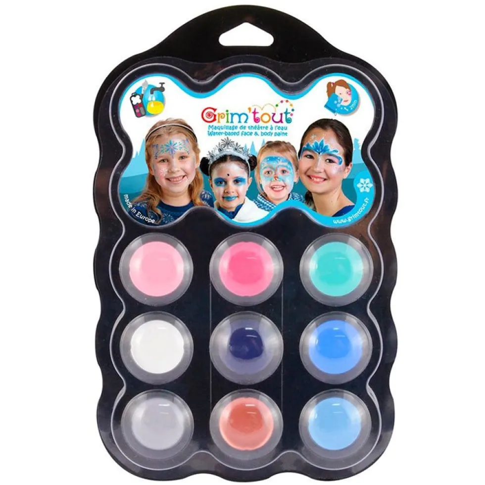 Palette Med Ansigtsmaling 9 Farver Snow Queen