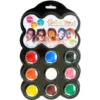 Palette Med Ansigtsmaling 9 Farver Karnival