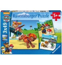 Paw Patrol puslespil 3-i-1, 49 brikker