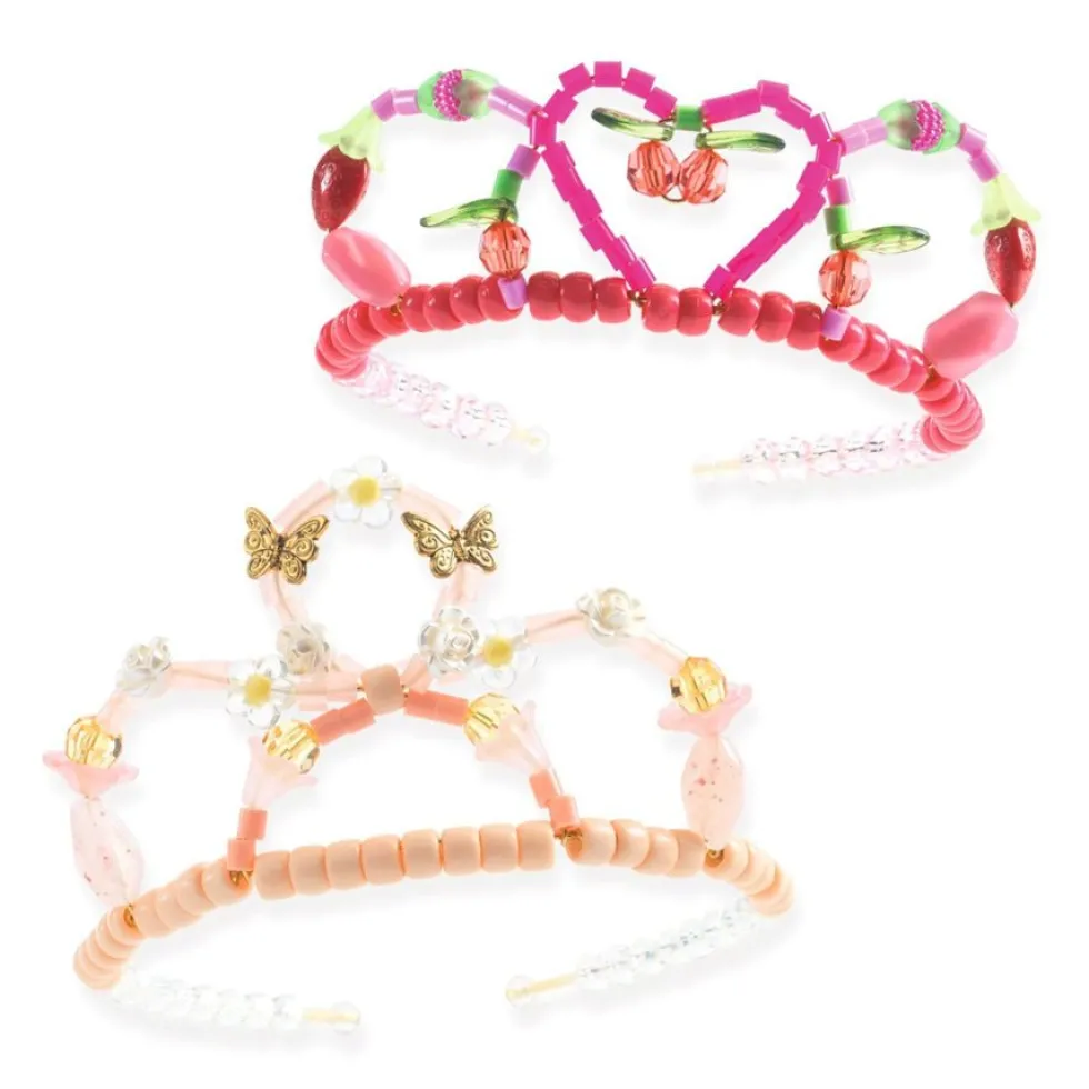 Perler til Diademer med Rosa Farver
