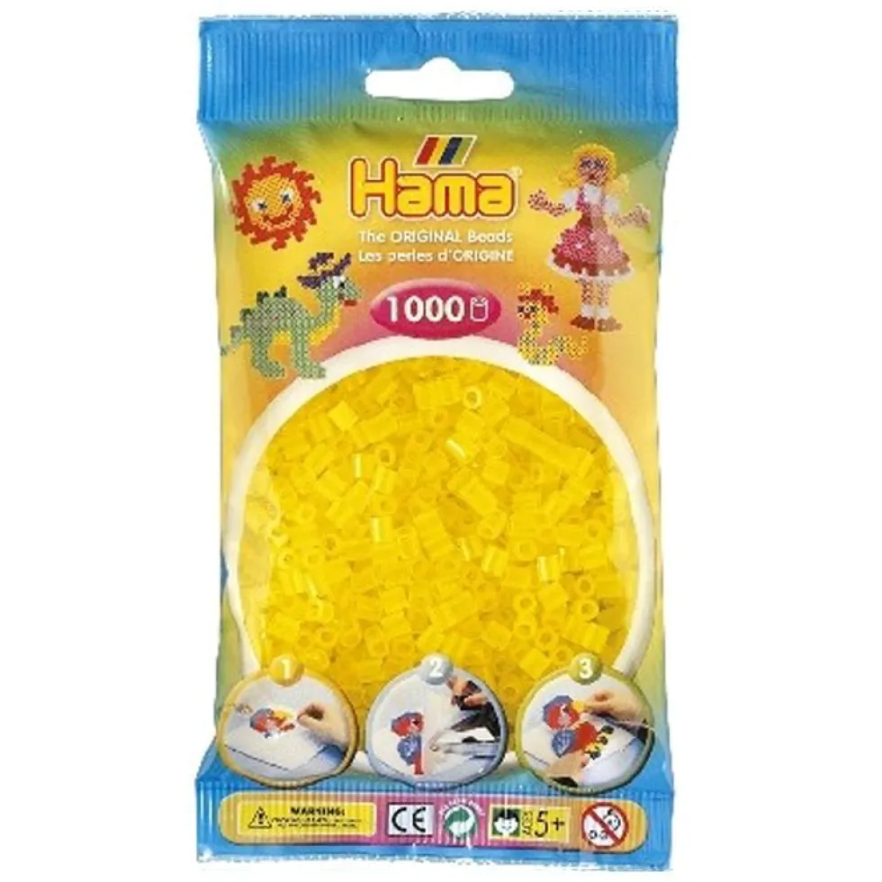 Perler Transparent Gul Frv 14 (1000 stk)