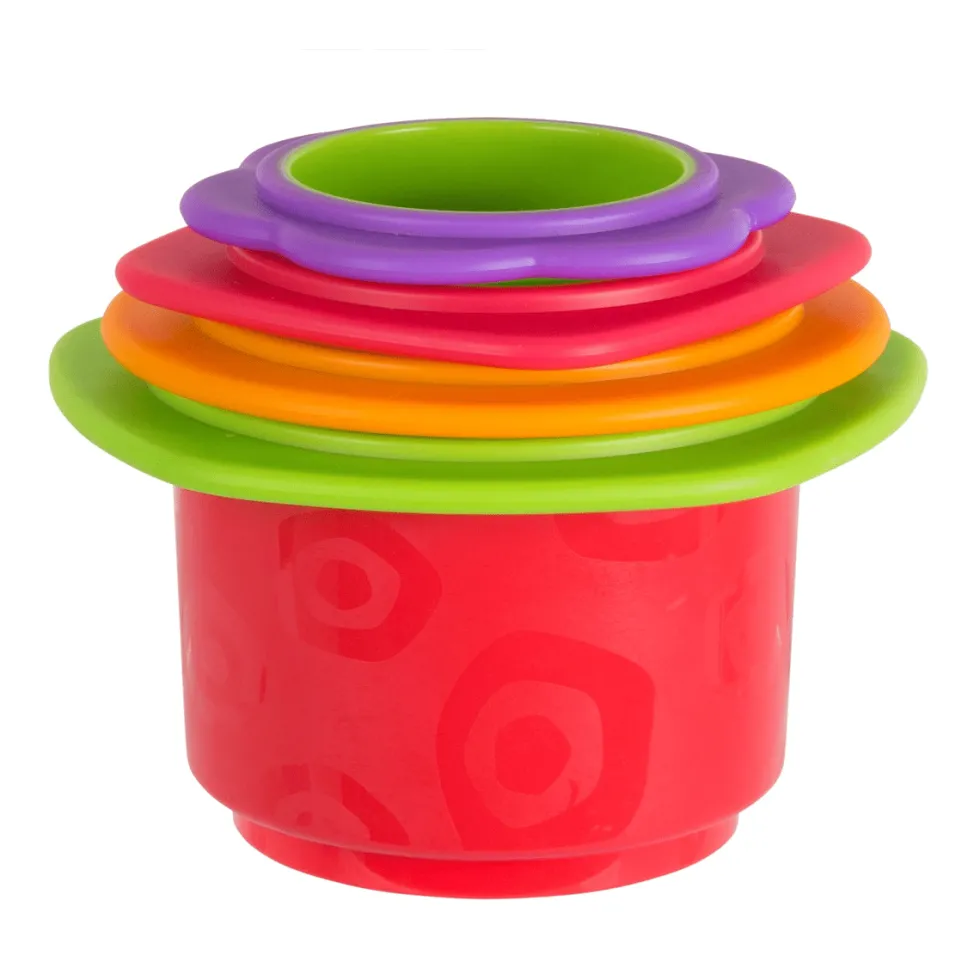 Playgro 4 stabelkopper med bidekant