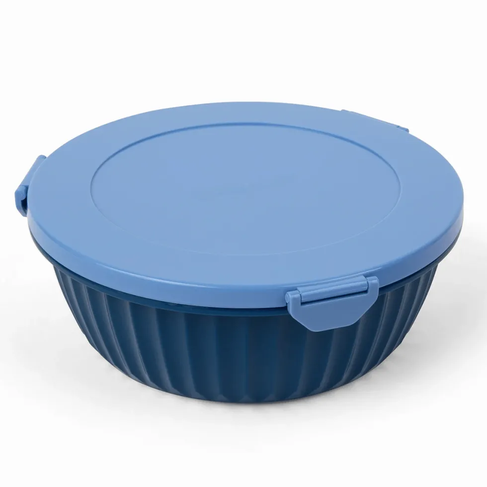 Poke Bowl Madkasse Med Skillevæg Hawaii Blue