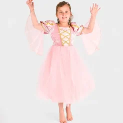 Prinsesse Kjole Pink Med Fletning