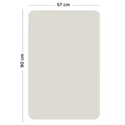 Rektangulær Magnetisk Tavle i Beige (57 x 90 cm)