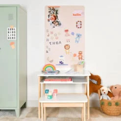 Rektangulær Magnetisk Tavle i Rosa Beige (38 x 58 cm)