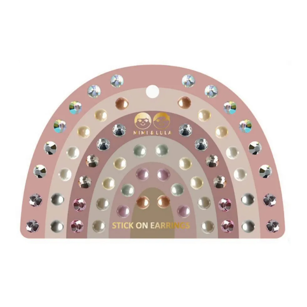 Ørestickers 30 Par Pink Gem Ear Rings