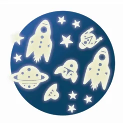 Selvlysende Wallstickers med Rummet