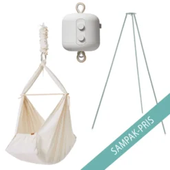 Slyngevugge Basic Med Basic Stativ Inkl. Vuggemotor Nature/Sage Green