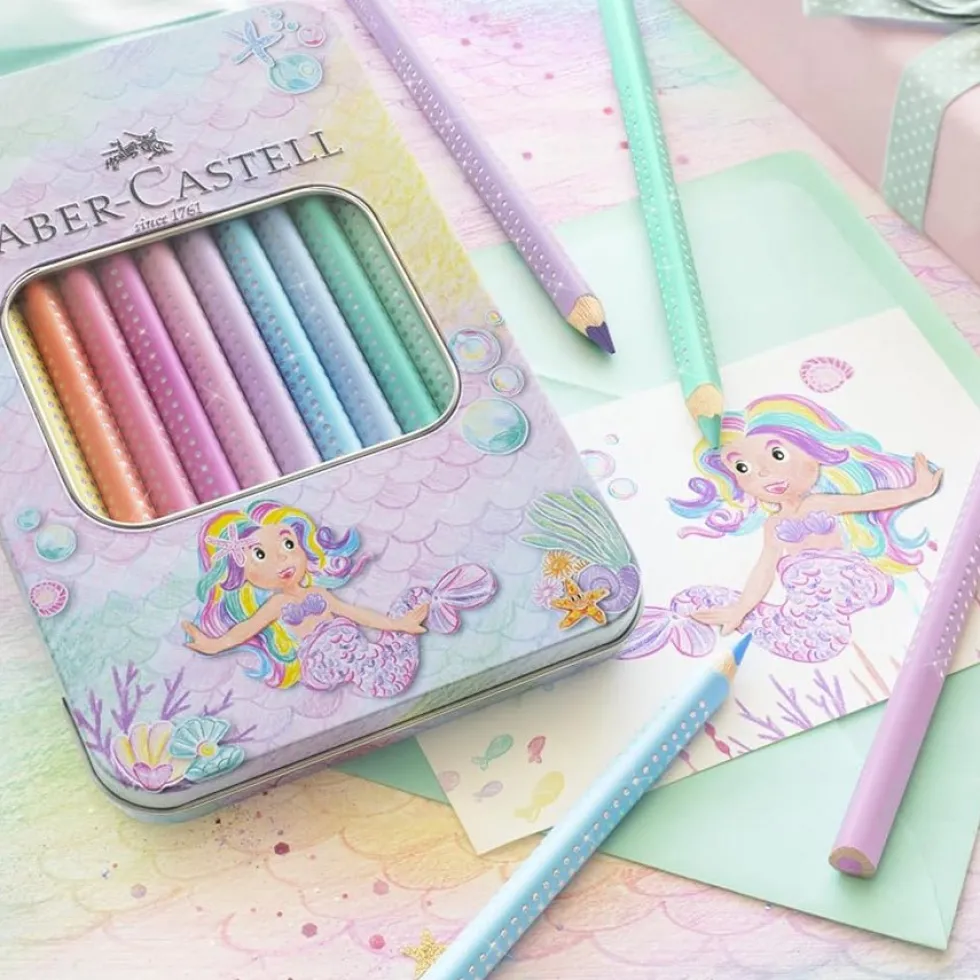 Sparkle Jumbo Farveblyanter i Pastel (10 stk)