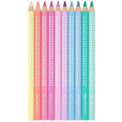 Sparkle Jumbo Farveblyanter i Pastel (10 stk)
