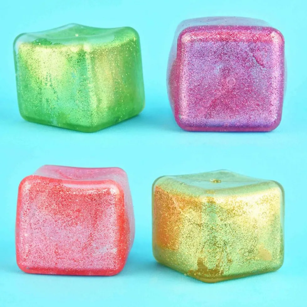 Squeeze Ice Cube Glitter asst.