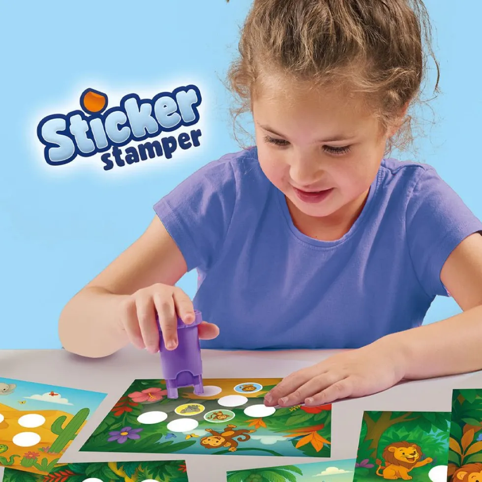 Stempel med Klistermærker med Jungledyr
