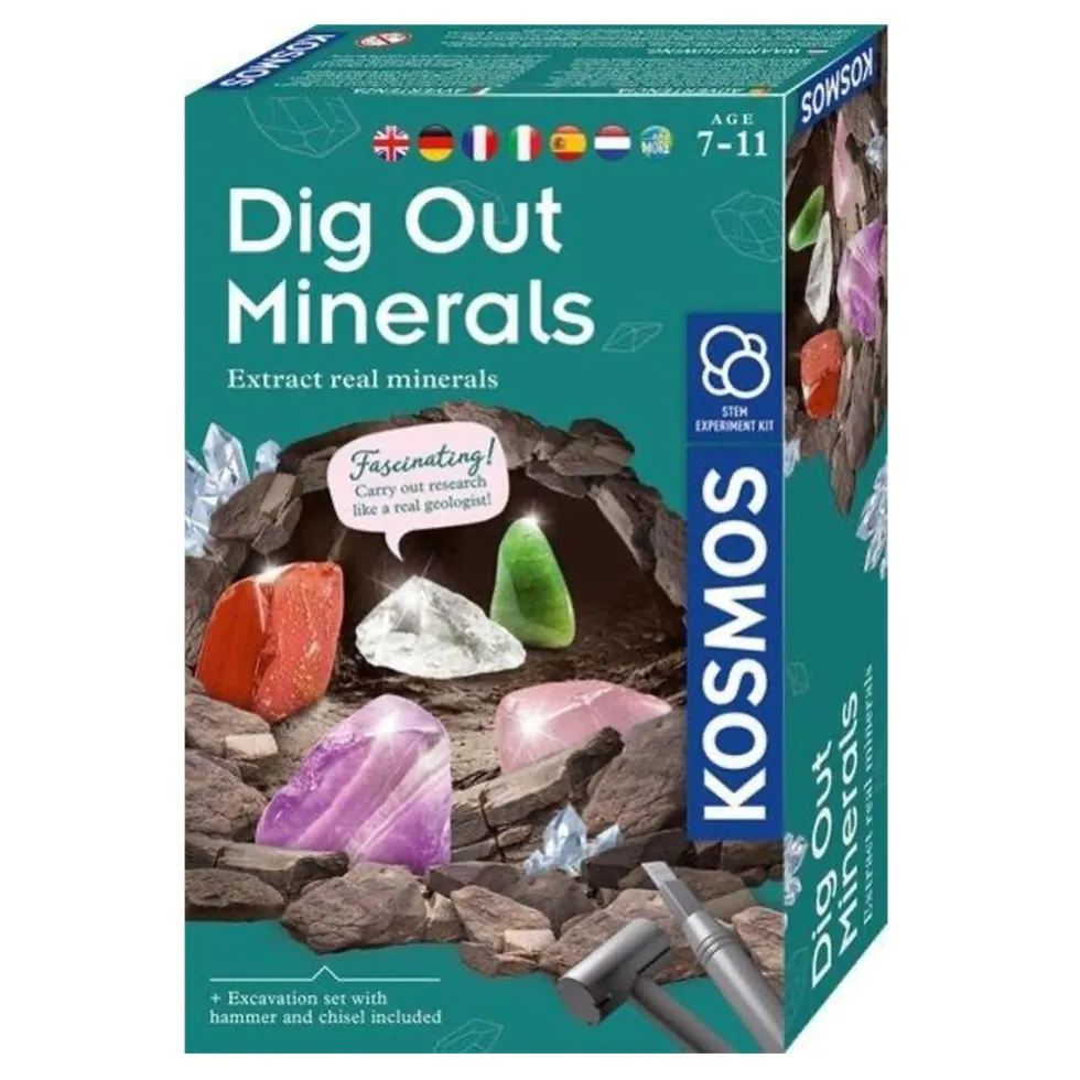 Sten og mineraler udgravningssæt