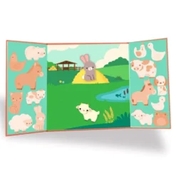 Tag Af Og På Stickers Bondegårdsdyr