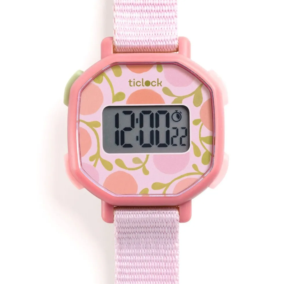 Ticlock digitalur med Blomster