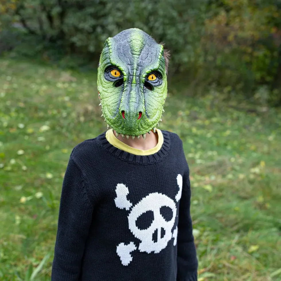 T-Rex Dino Maske Grøn