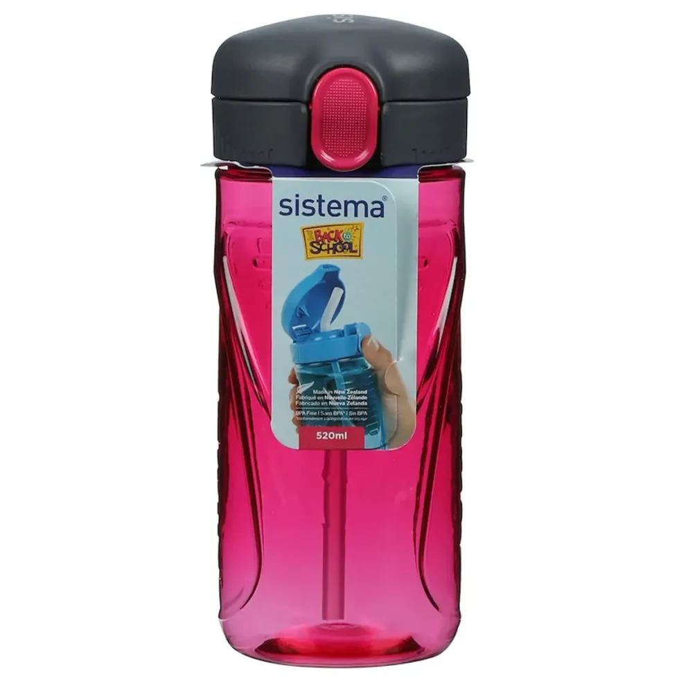 Tritan Quick Flip Flaske i Pink (520 ml)